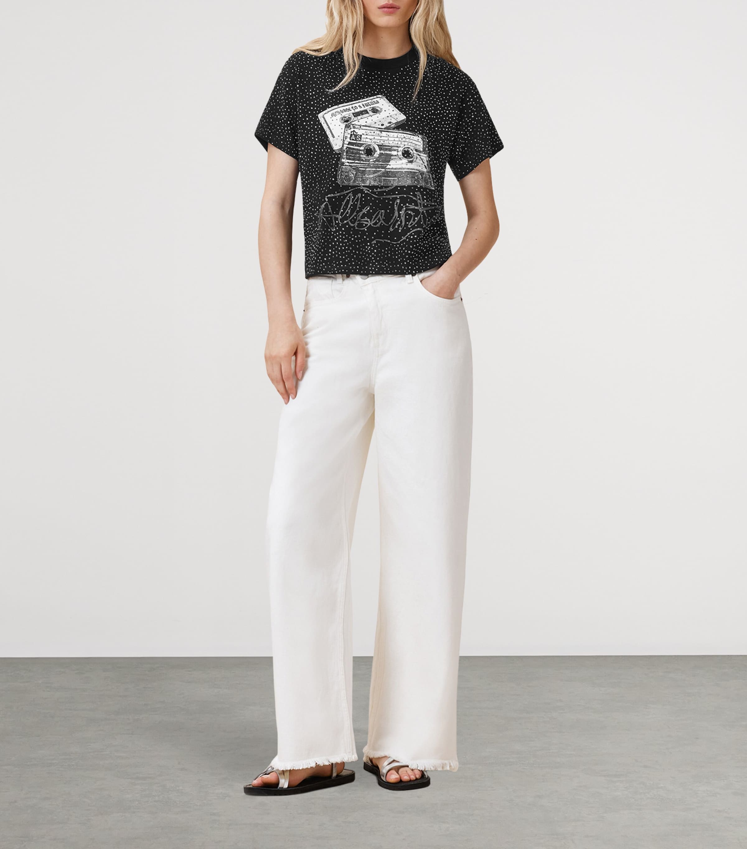 Black Reel Elle Embellished T-Shirt