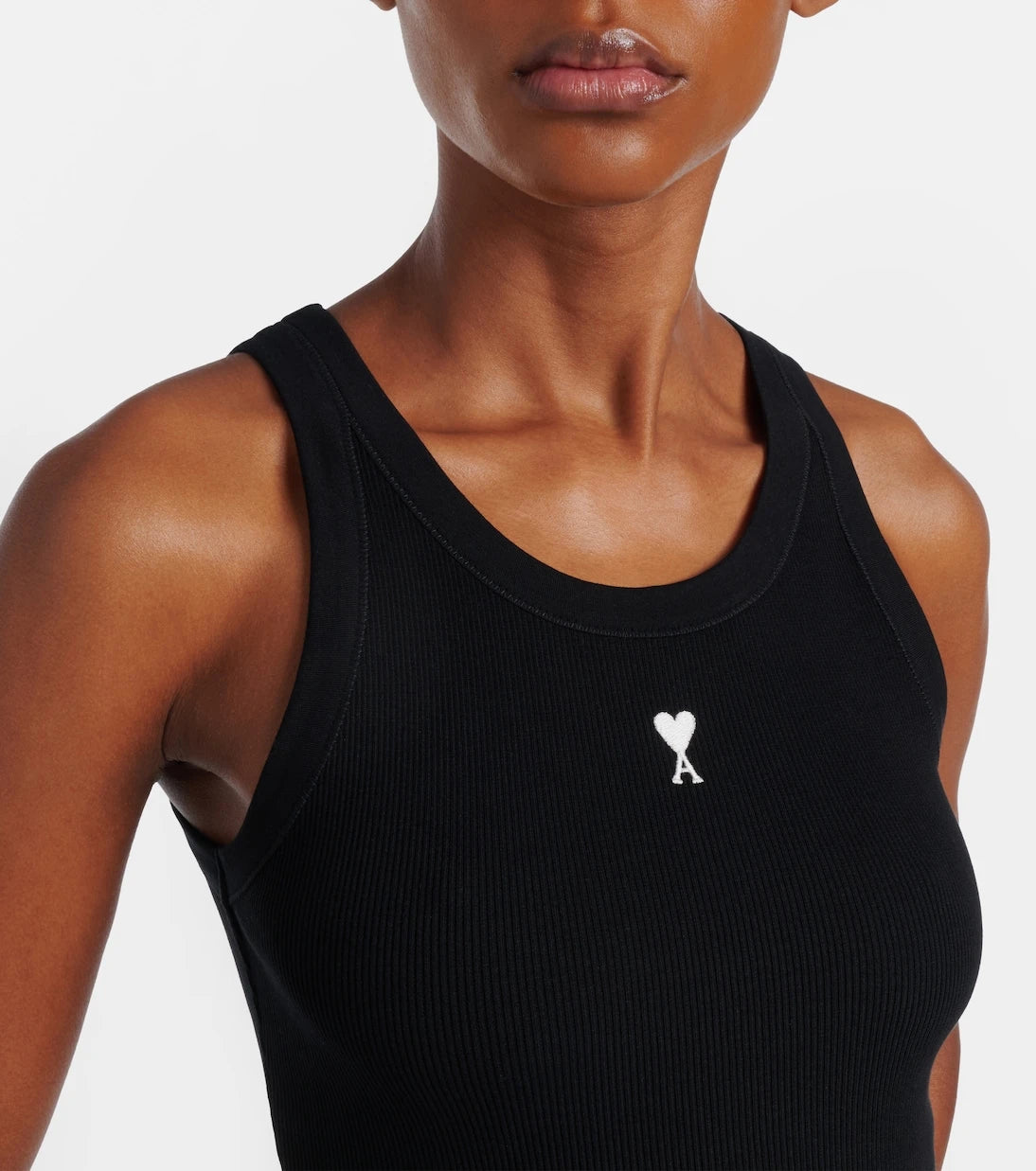 Ami Paris - Ami de Cœur cotton jersey tank top