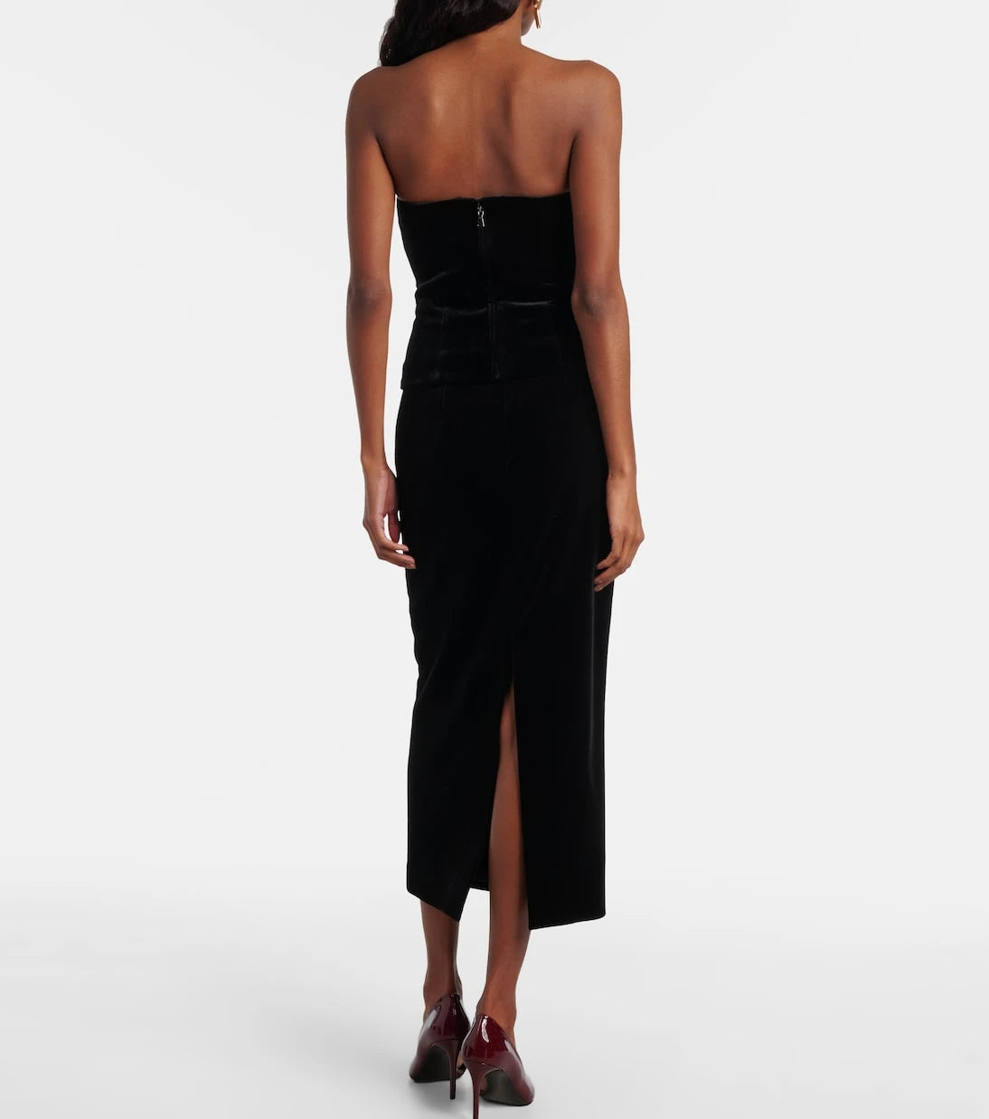 Roland Mouret - Velvet midi skirt