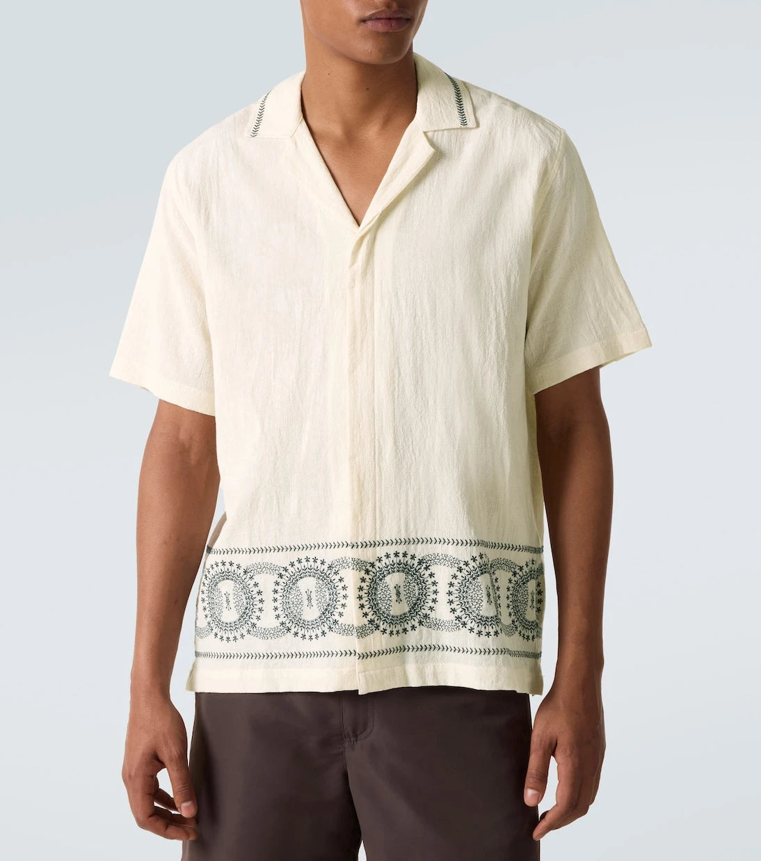 Orlebar Brown - Maitan printed cotton bowling shirt