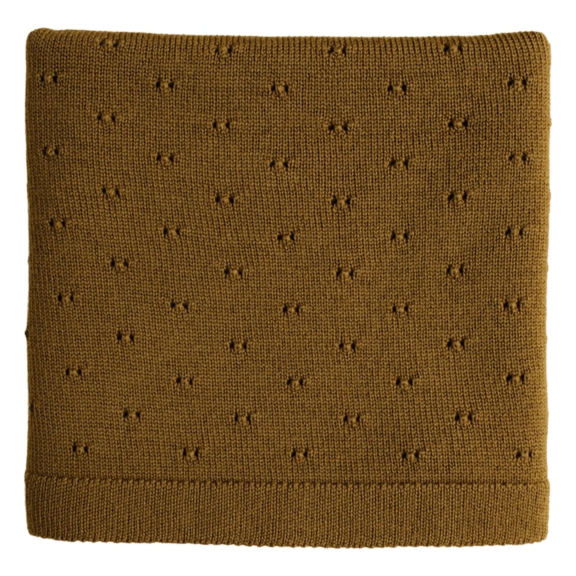 Hvid - Bibi Merino Wool Blanket | Mustard