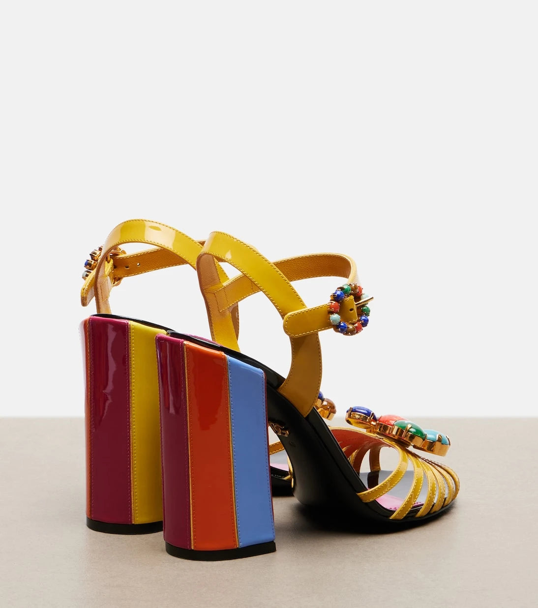 Dolce&Gabbana - Keira embellished leather sandals