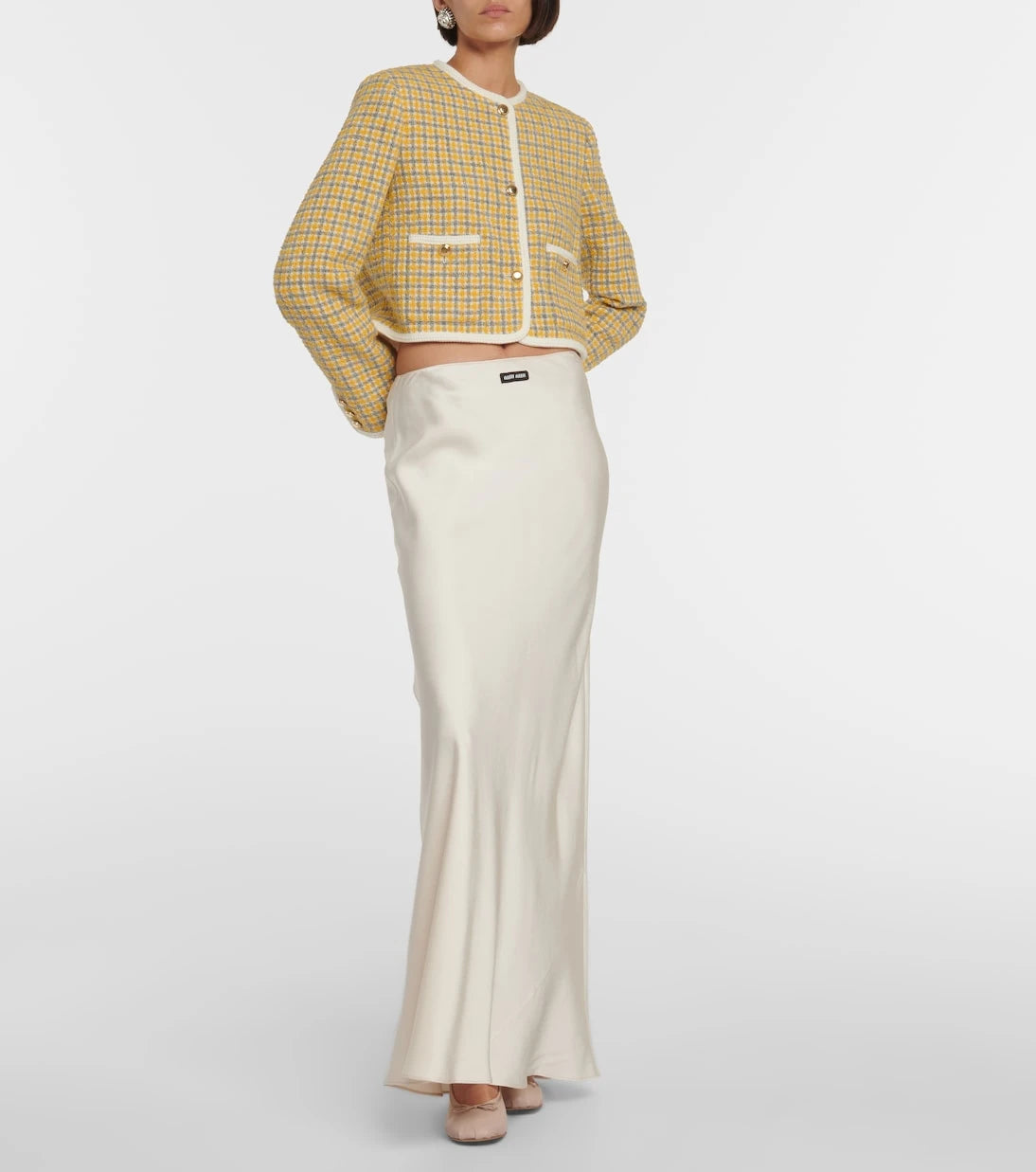 Miu Miu - Single-breasted bouclé jacket