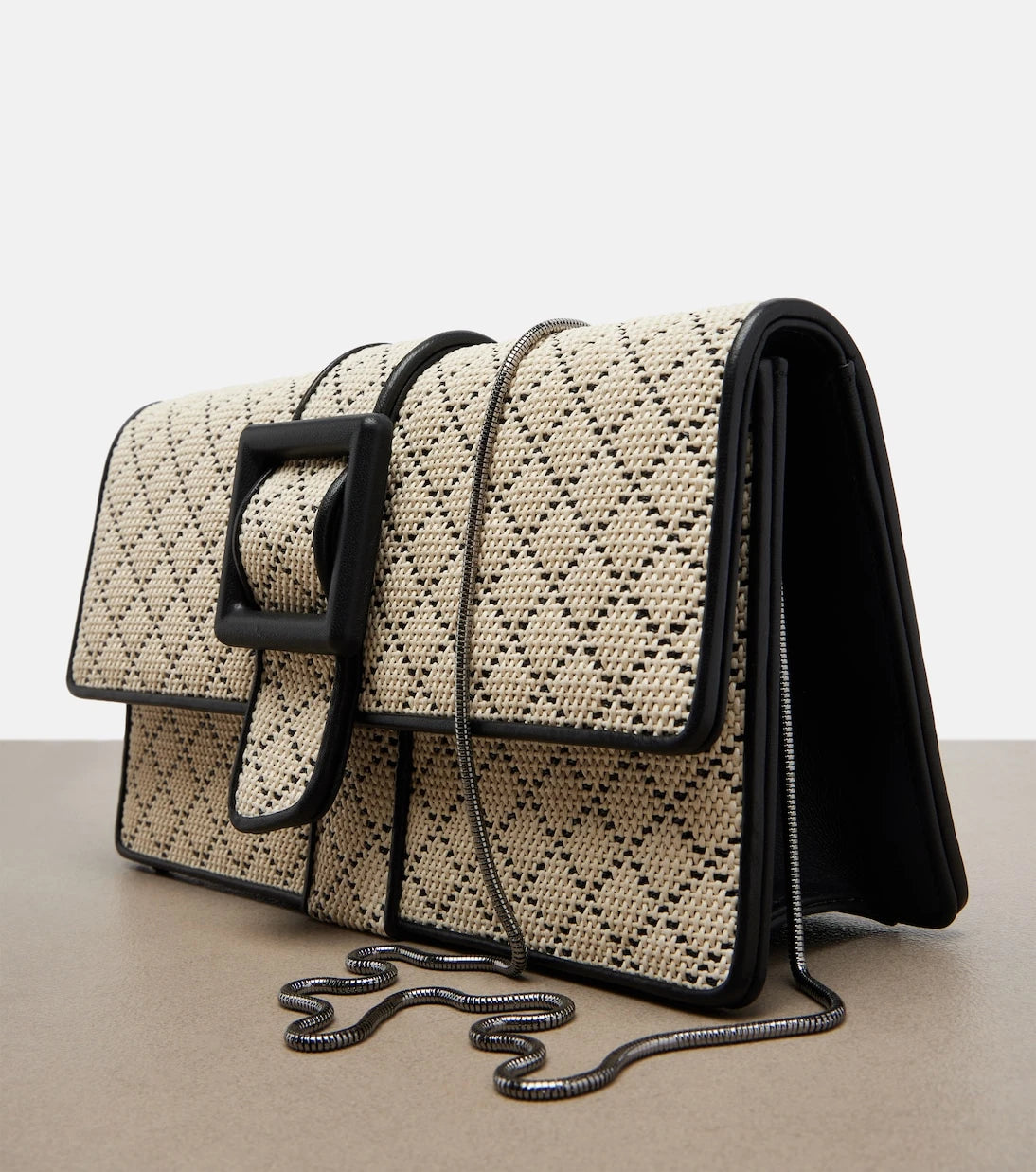 Manolo Blahnik - Maycap raffia-effect clutch