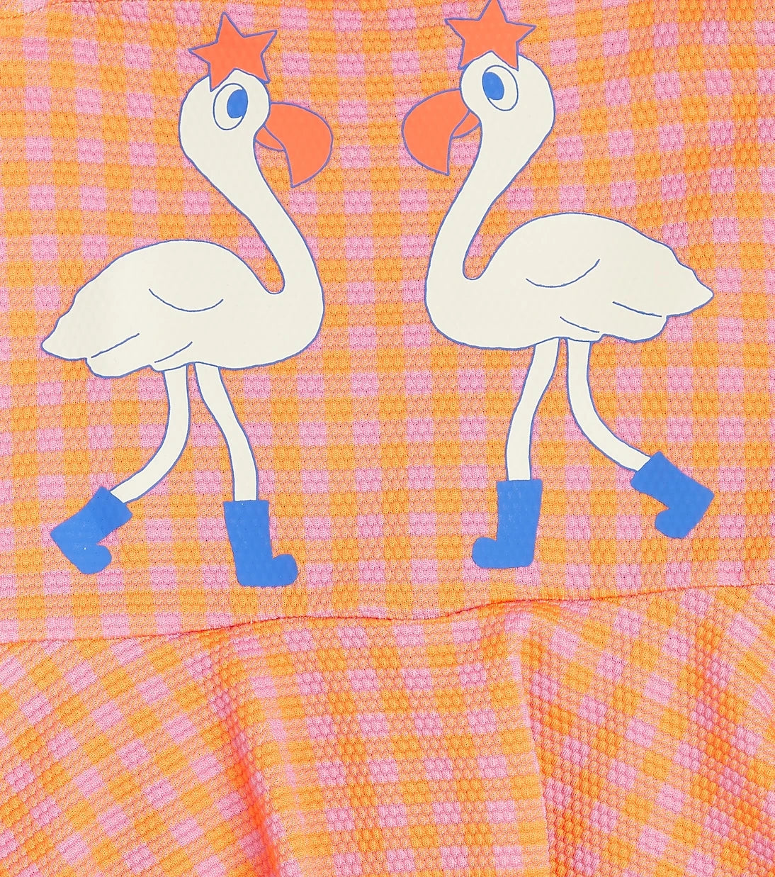 Tinycottons - Flamingos checked swimsuit