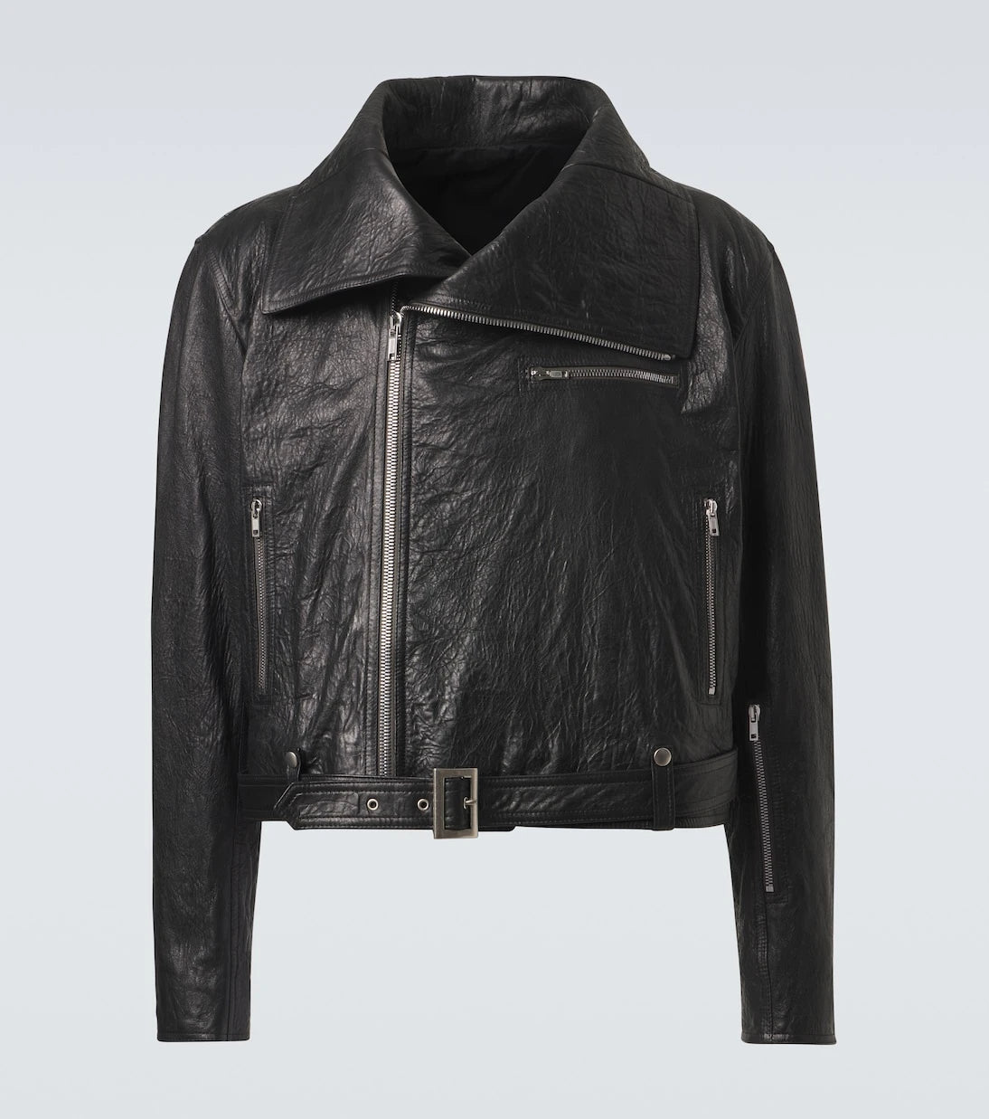Rick Owens - Dracubiker belted leather jacket