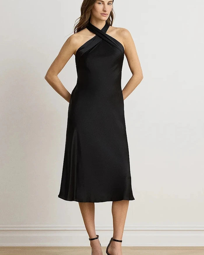 Lauren Ralph Lauren sırtı bağlamalı elbise