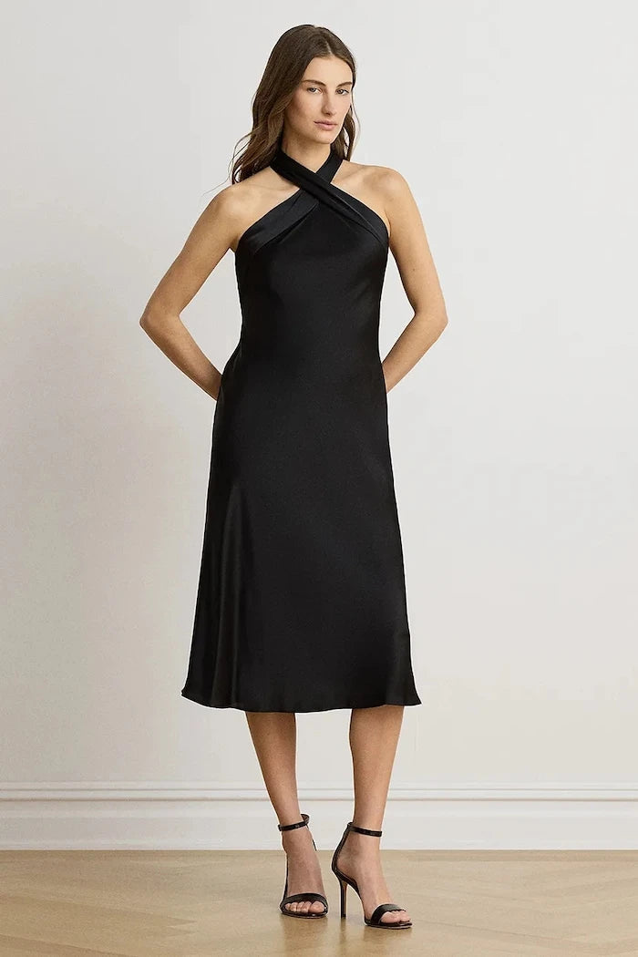 Lauren Ralph Lauren sırtı bağlamalı elbise