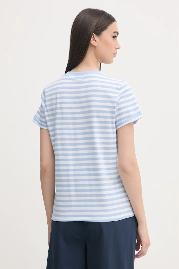 U.S. Polo Assn. тениска дамска от памук STRIPE CREW NECK