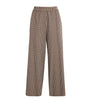 Weekend Max Mara Purple Virgin Wool-Cotton Houndstooth Trousers