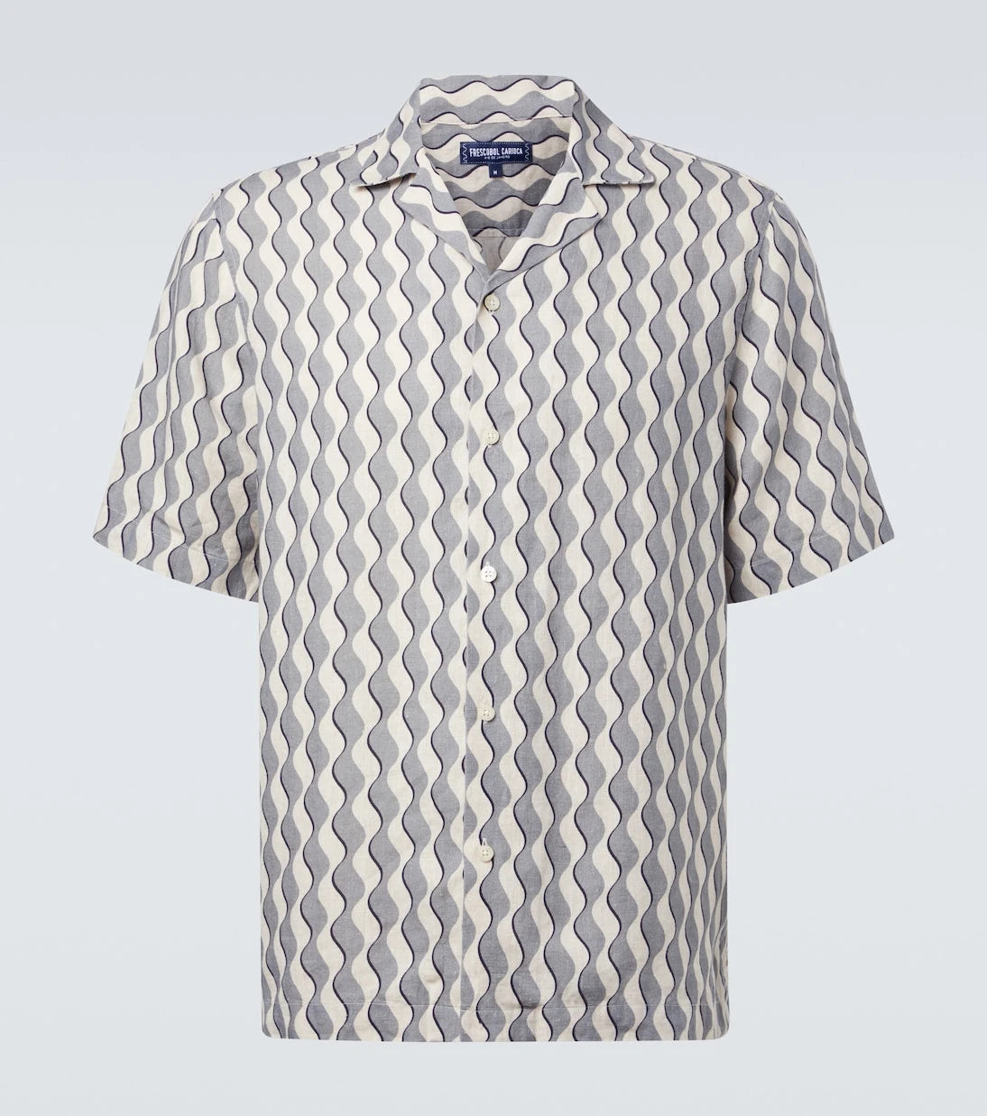 Frescobol Carioca - Roberto printed linen bowling shirt