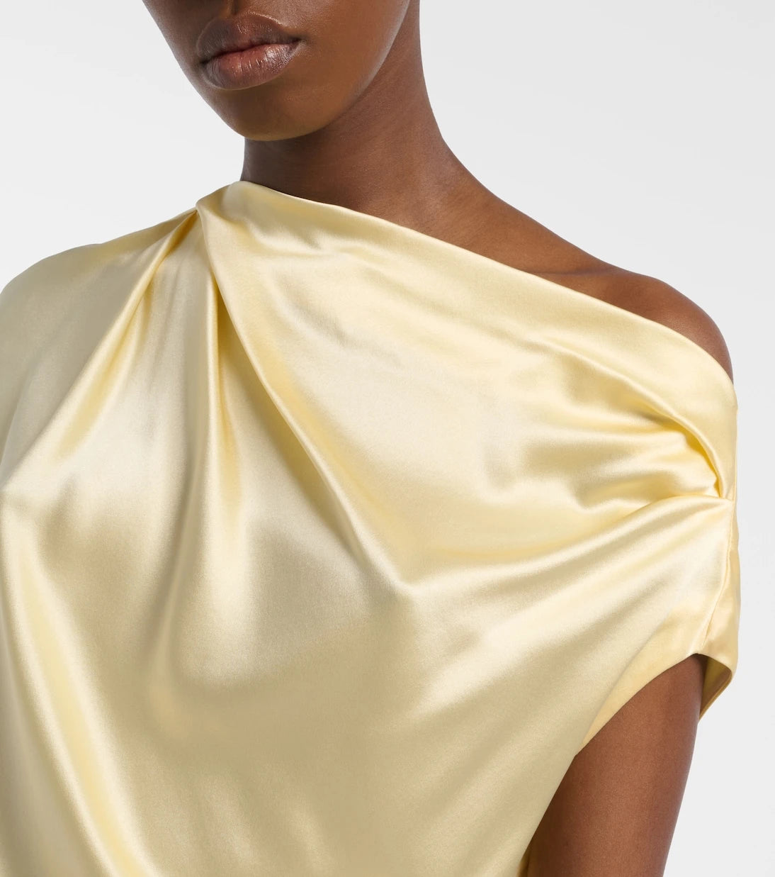 The Sei - Draped silk satin top