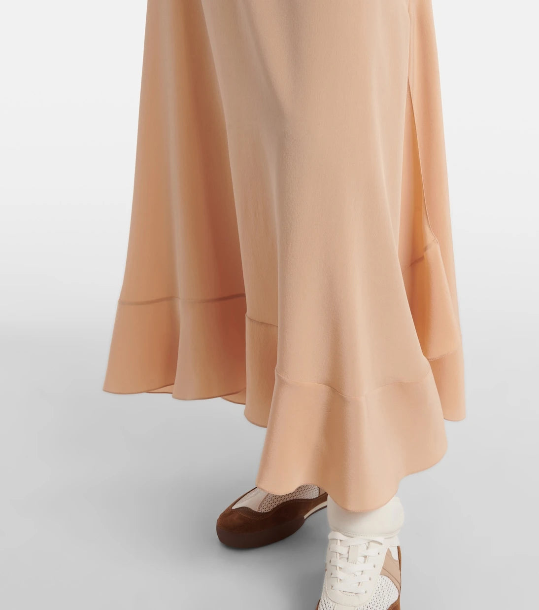 Chloé - Ruffled silk crêpe de chine maxi dress