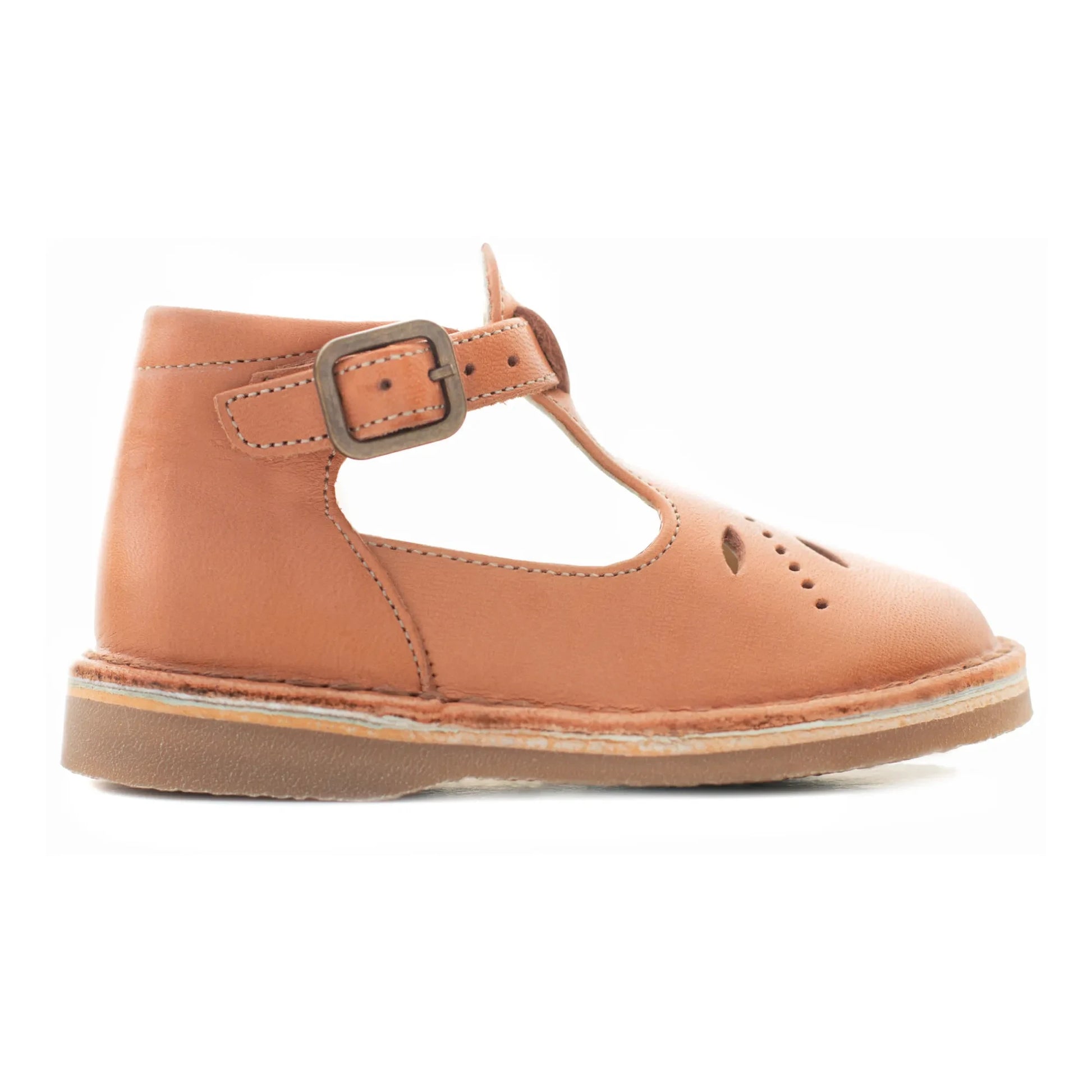 Poppée - Mid Openwork Mary Janes | Camel