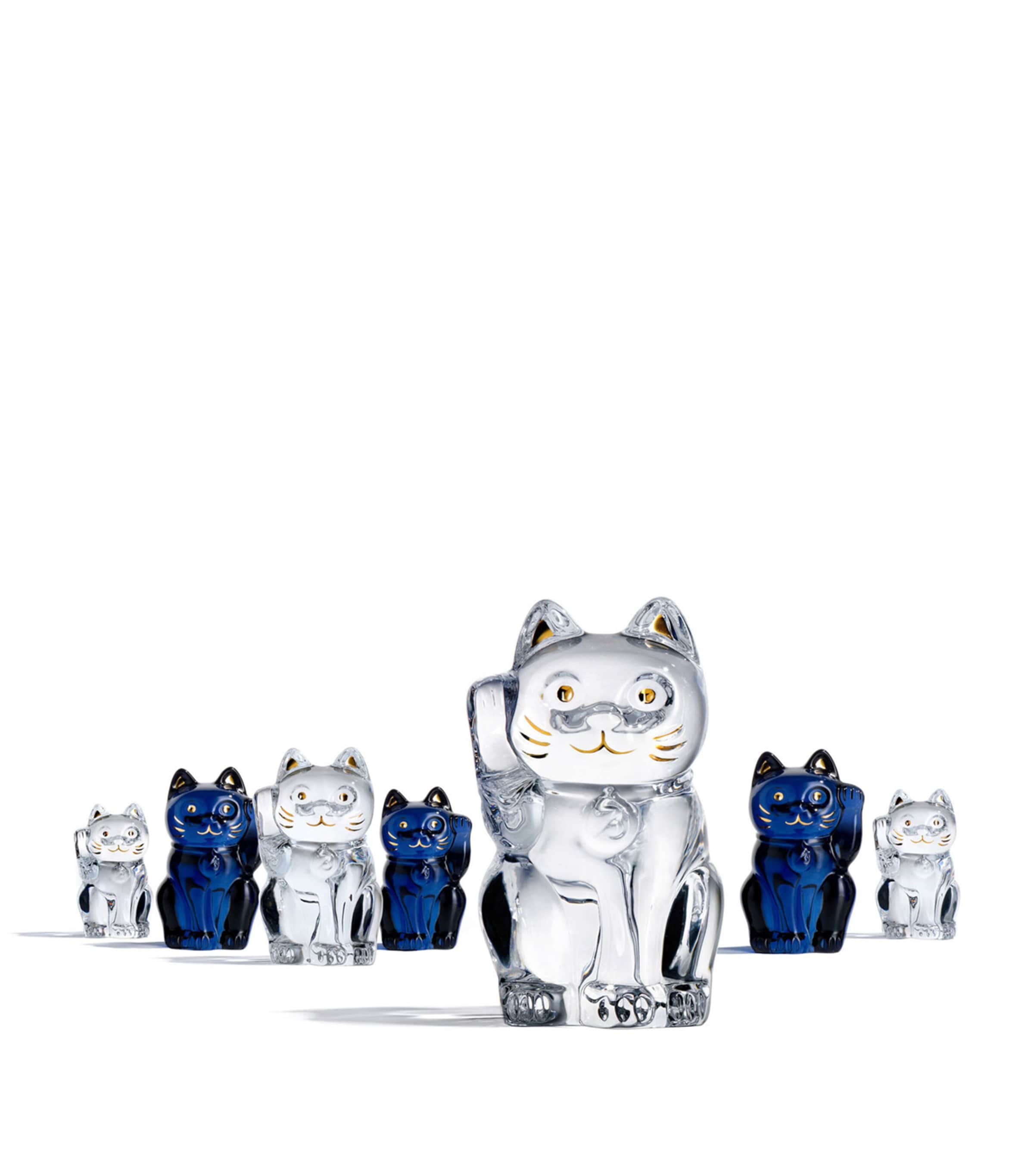 Baccarat Maneki Neko Cat Figurine