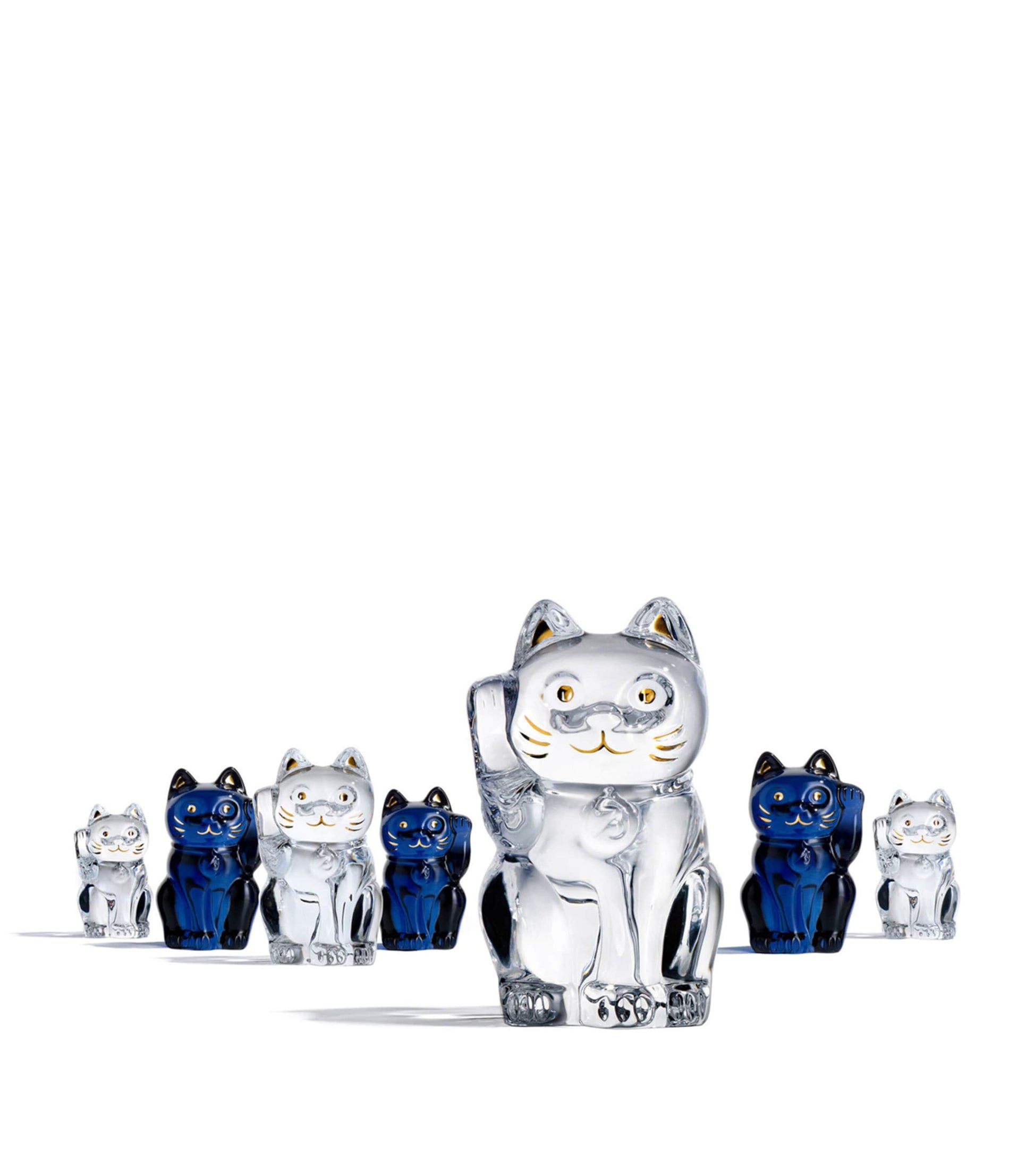 Baccarat Maneki Neko Cat Figurine