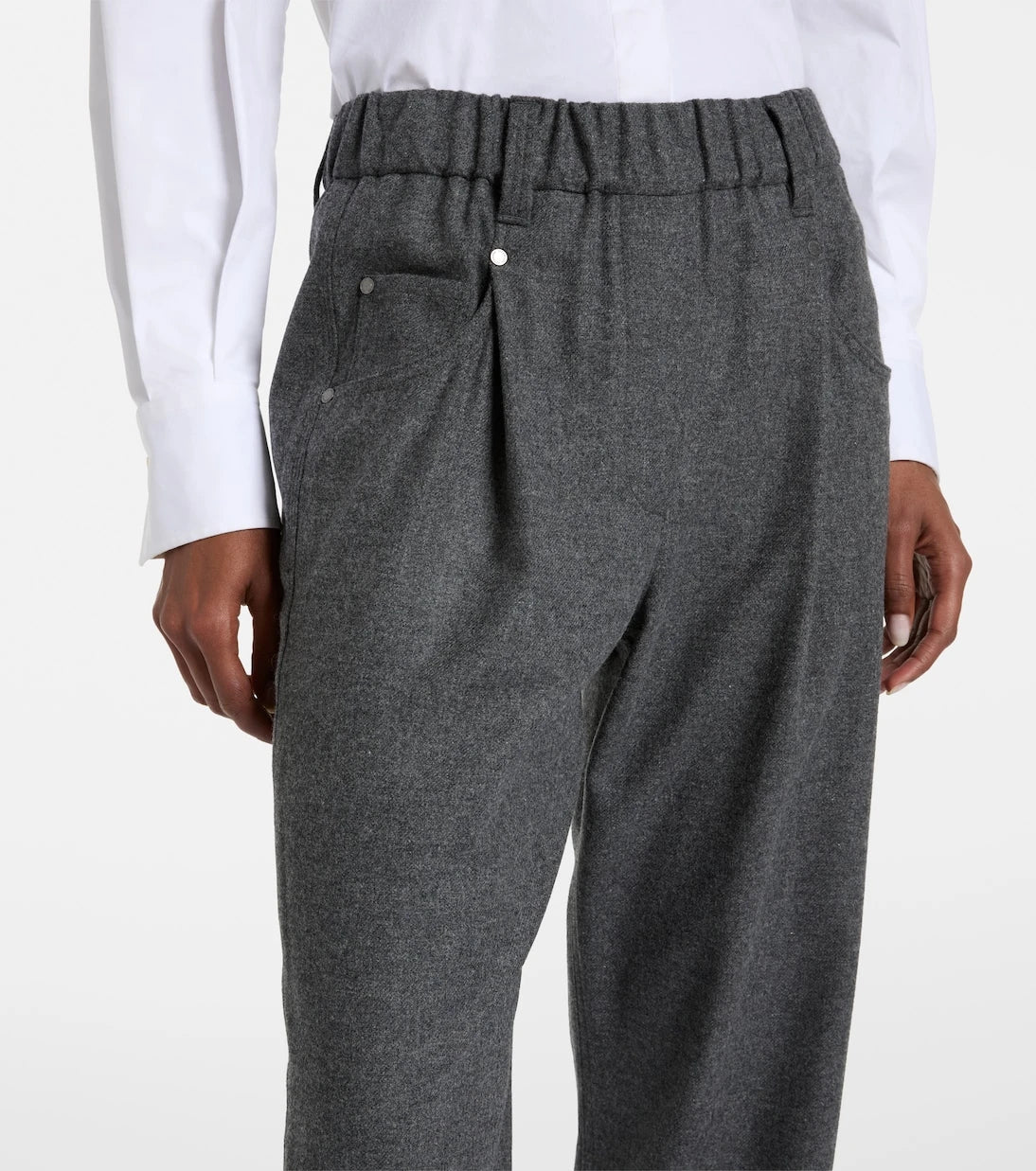 Brunello Cucinelli - Cropped wool and cashmere straight pants