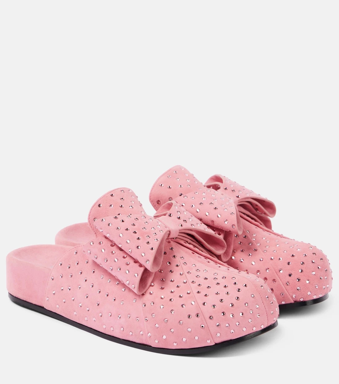 Mach & Mach - Le Cadeau embellished suede clogs