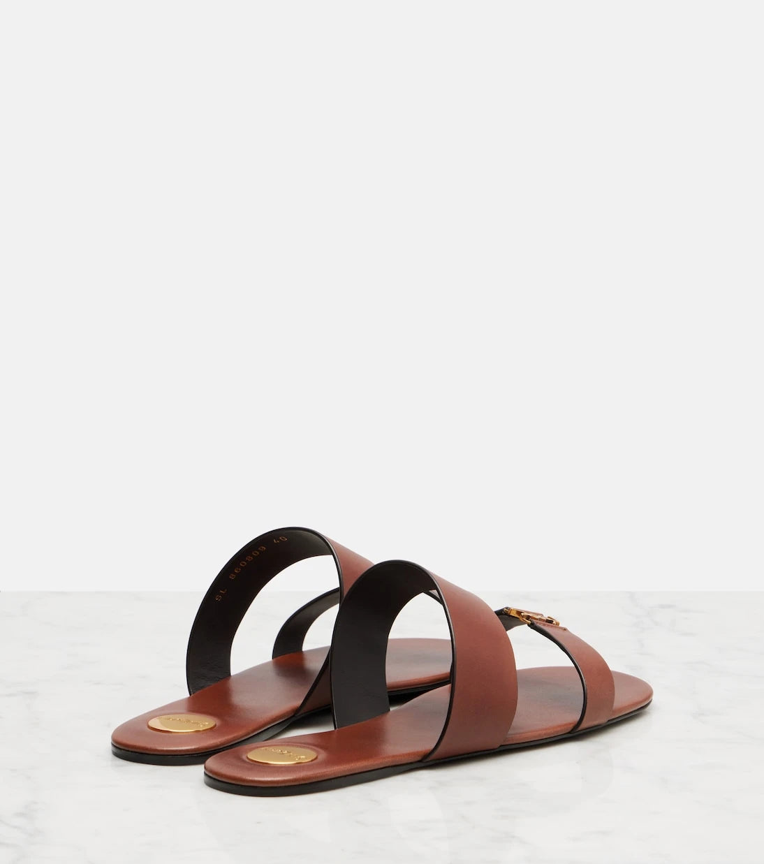 Saint Laurent - Cassandre leather sandals