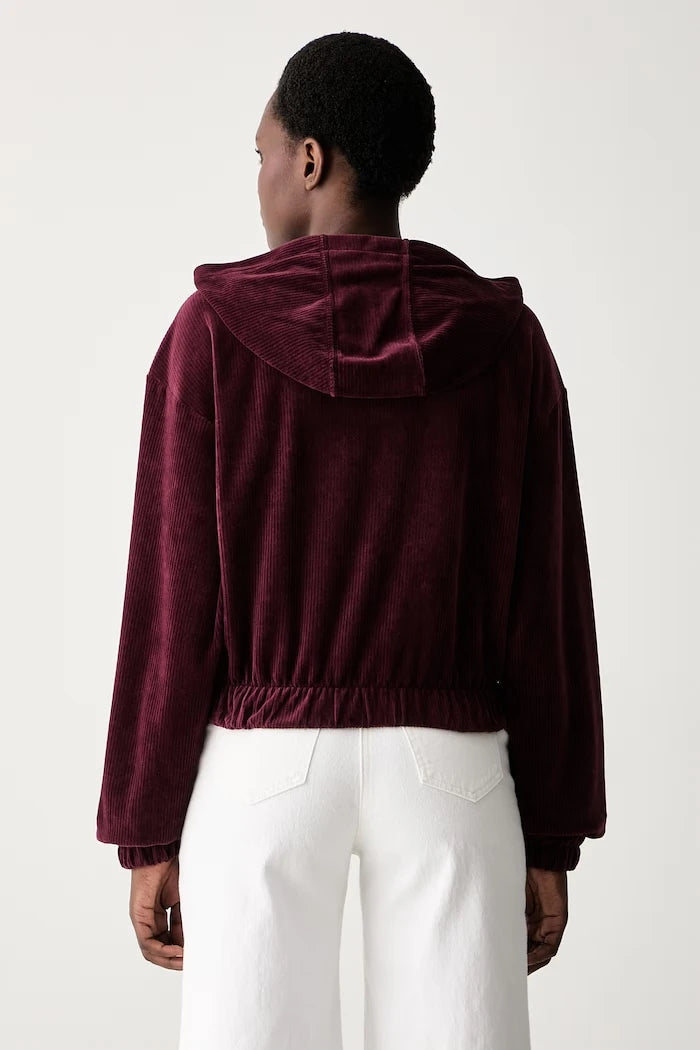 adidas Originals kadın denim fermuarlı kapüşonlu sweatshirt