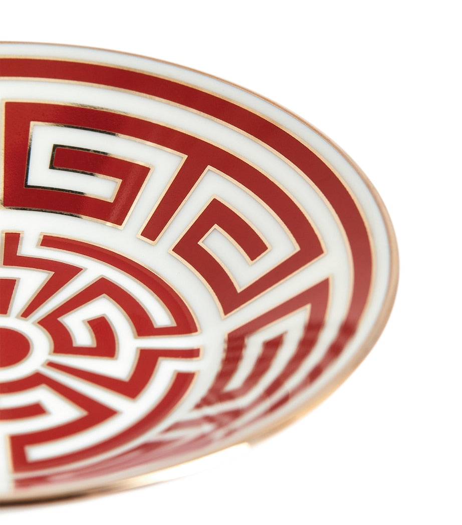 GINORI 1735 Porcelain Labirinto Scarlatto Espresso Saucer (11cm)