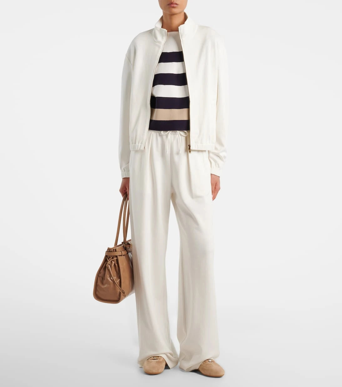Max Mara - Cotton and silk-blend sweatpants