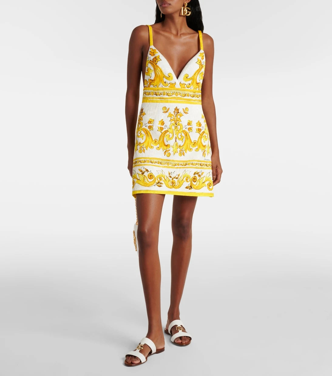 Dolce&Gabbana - Majolica cotton-blend brocade minidress