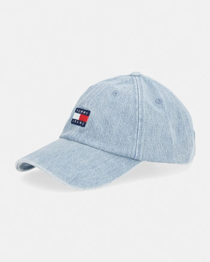 Tommy Jeans erkek pamuklu vizörlü şapka