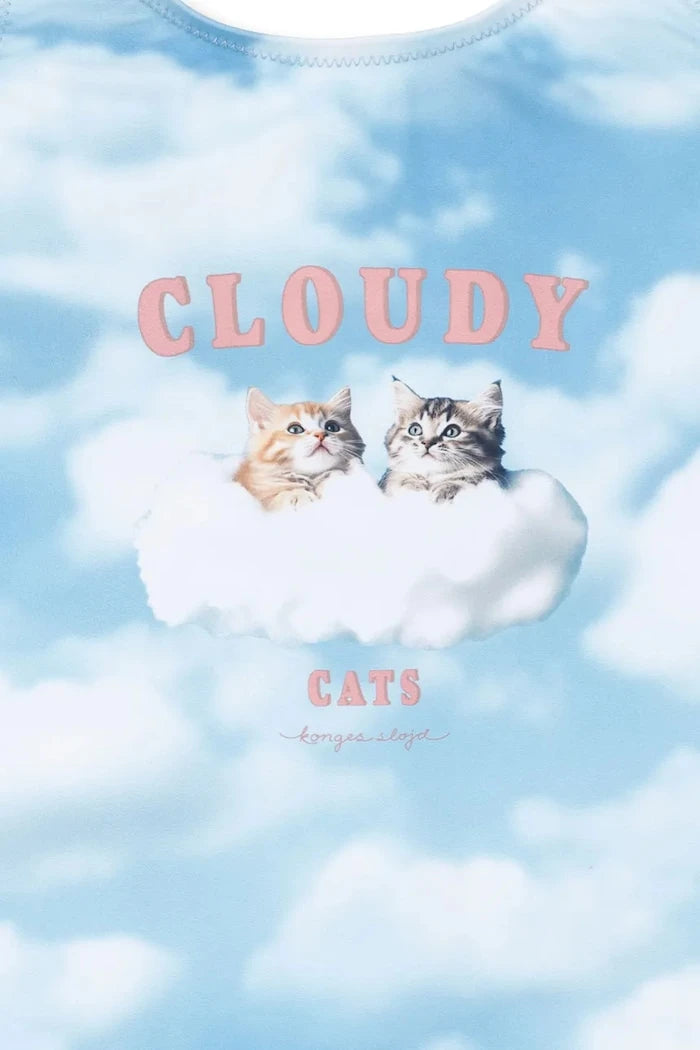 Konges Sløjd Çocuklar İçin Tam Mayo CLOUDY SWIMSUIT GRS
