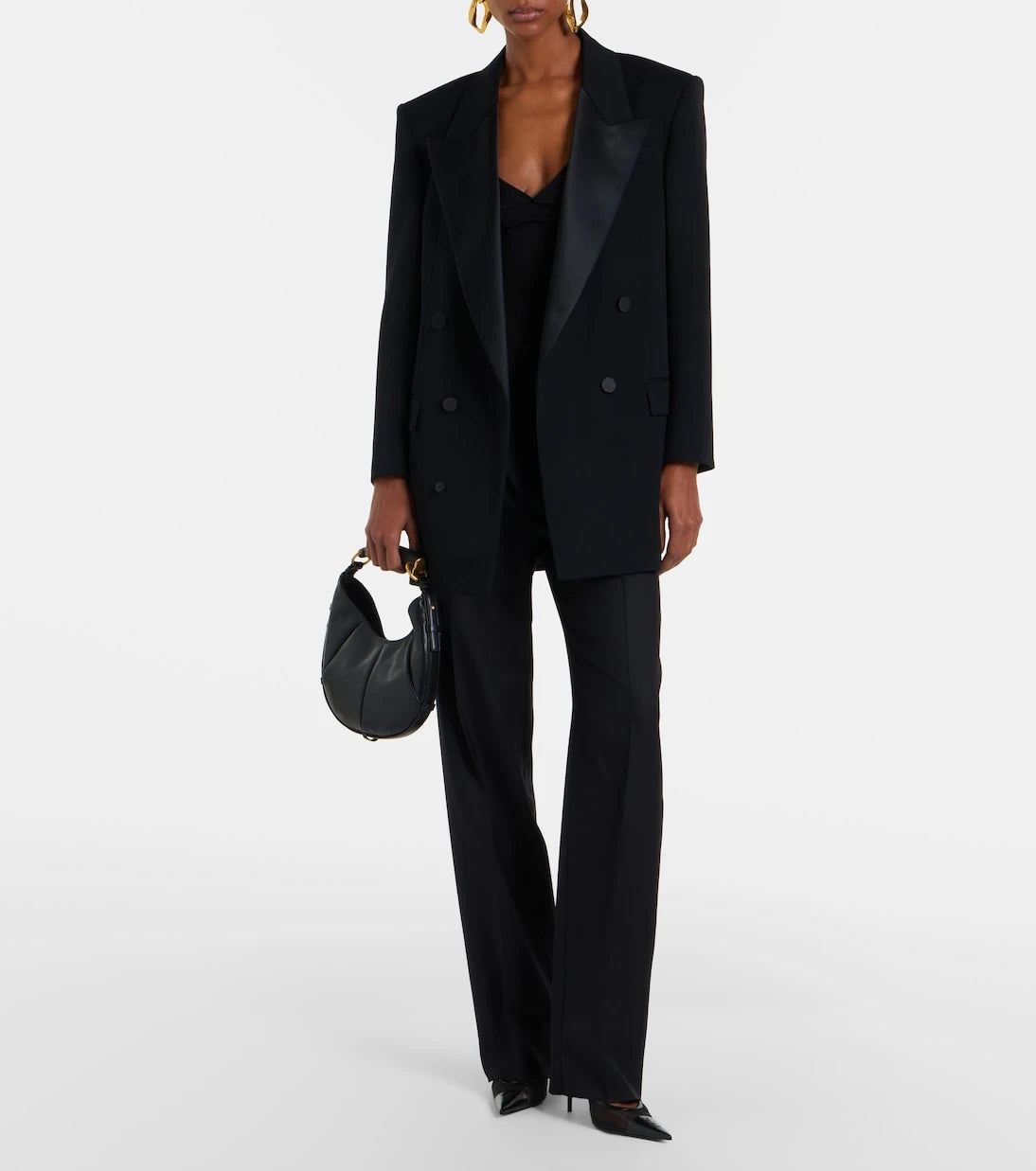 Saint Laurent - Double-breasted oversized wool blazer