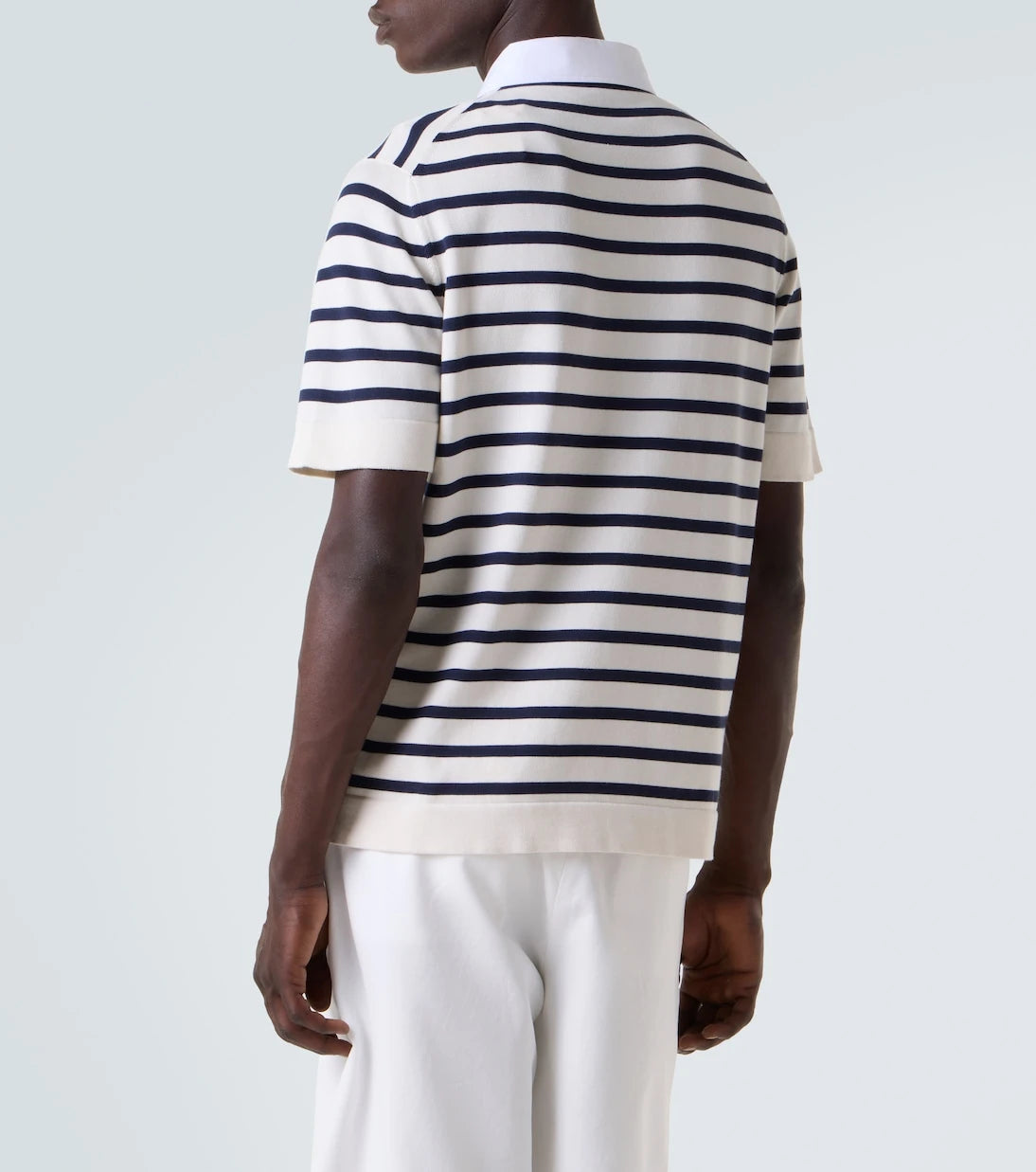 Brunello Cucinelli - Striped cotton polo shirt