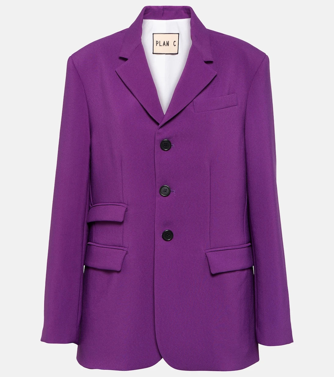 Plan C - Single-breasted cady blazer