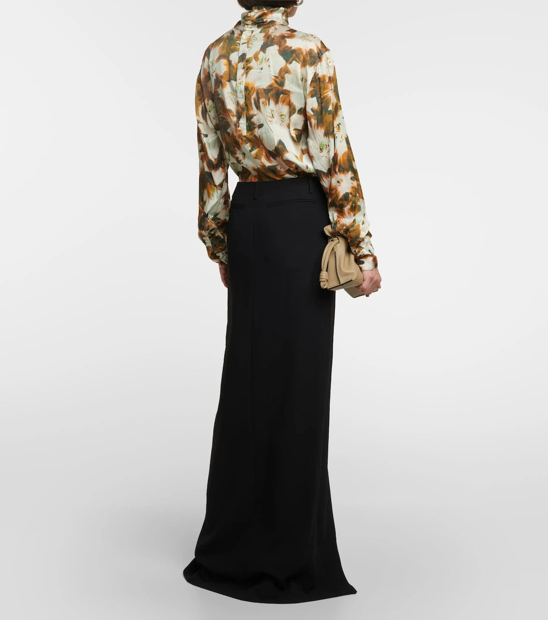 Dries Van Noten - Crêpe maxi skirt