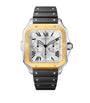 Stainless Steel and Yellow Gold Santos de Cartier Watch 43.3mm