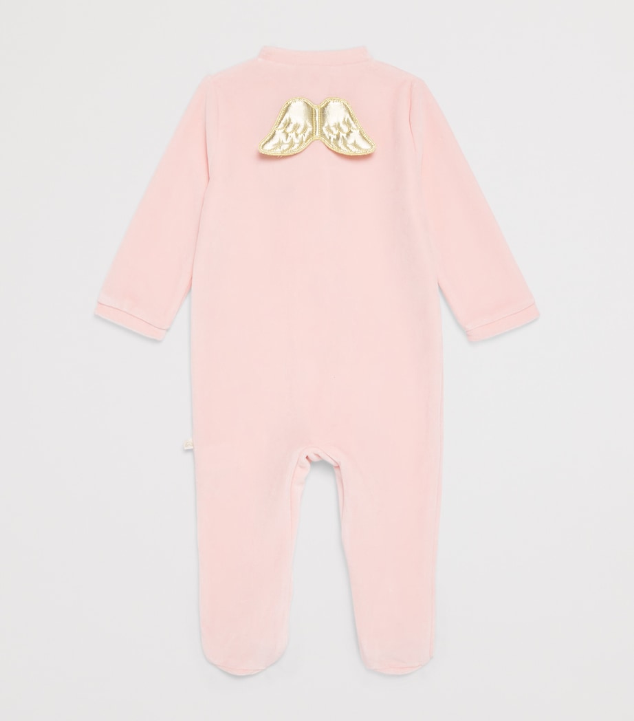 Marie-Chantal Velour Angel Wing All-In-One (0-18 Months)