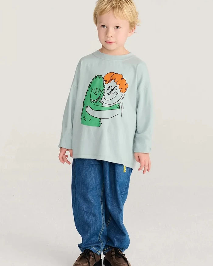 Bobo Choses çocuklar için pamuklu uzun kollu bluz Hug Hairy Monster