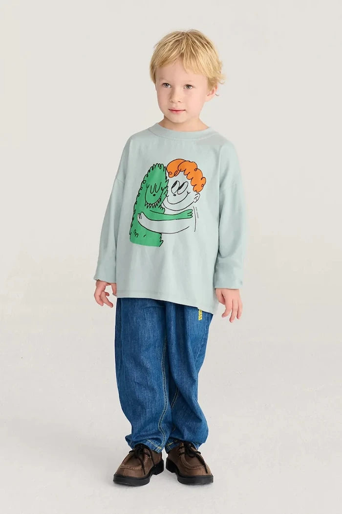 Bobo Choses çocuklar için pamuklu uzun kollu bluz Hug Hairy Monster