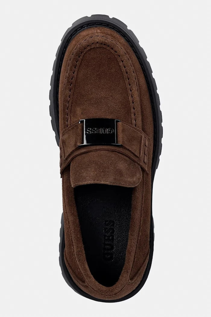 Guess мокасини мъжки от велур GORIZIA
