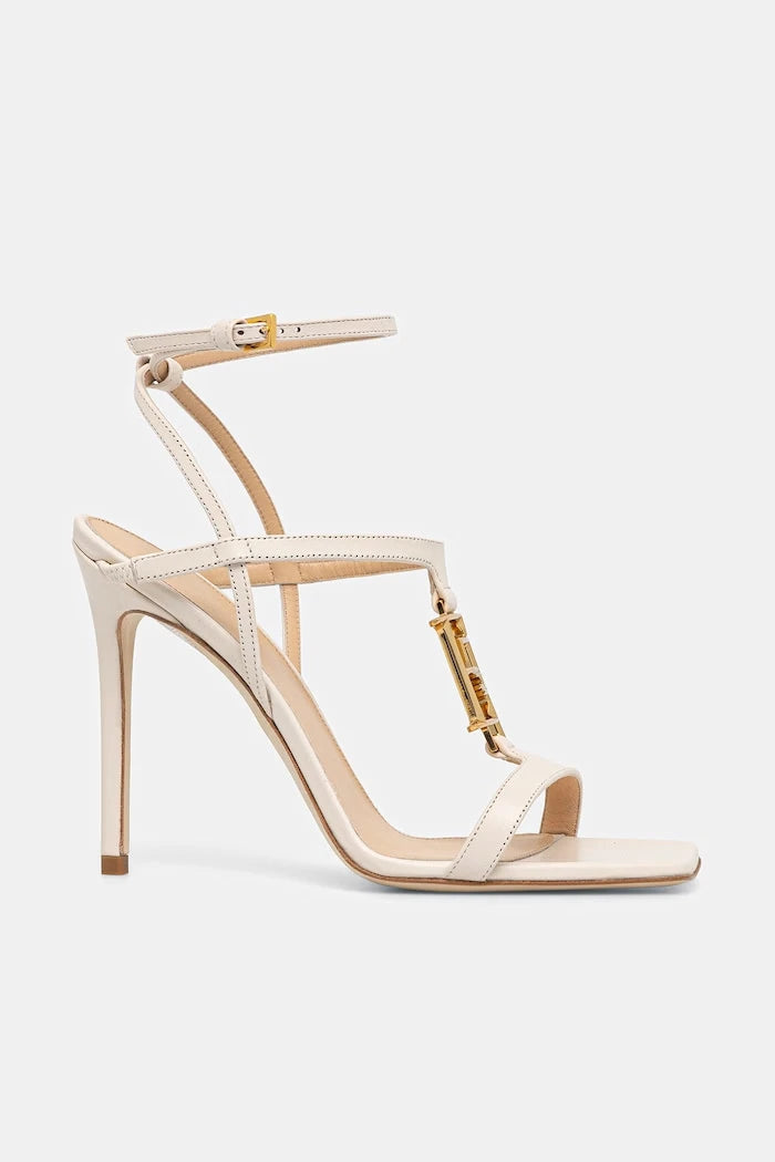 Кожени сандали Elisabetta Franchi