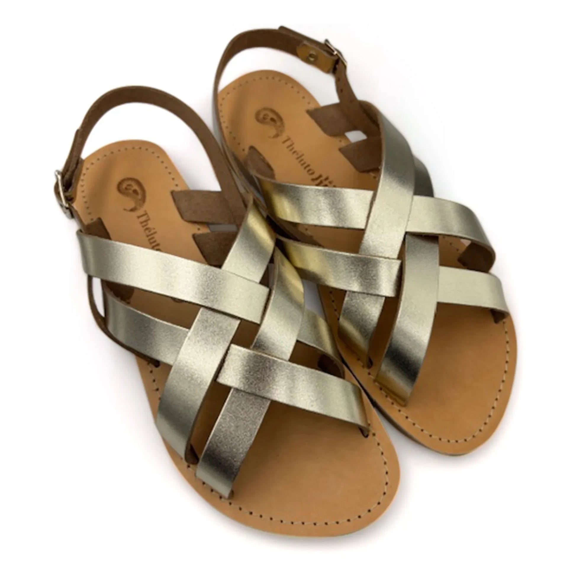 Théluto - Rome Metallic Sandals | Gold
