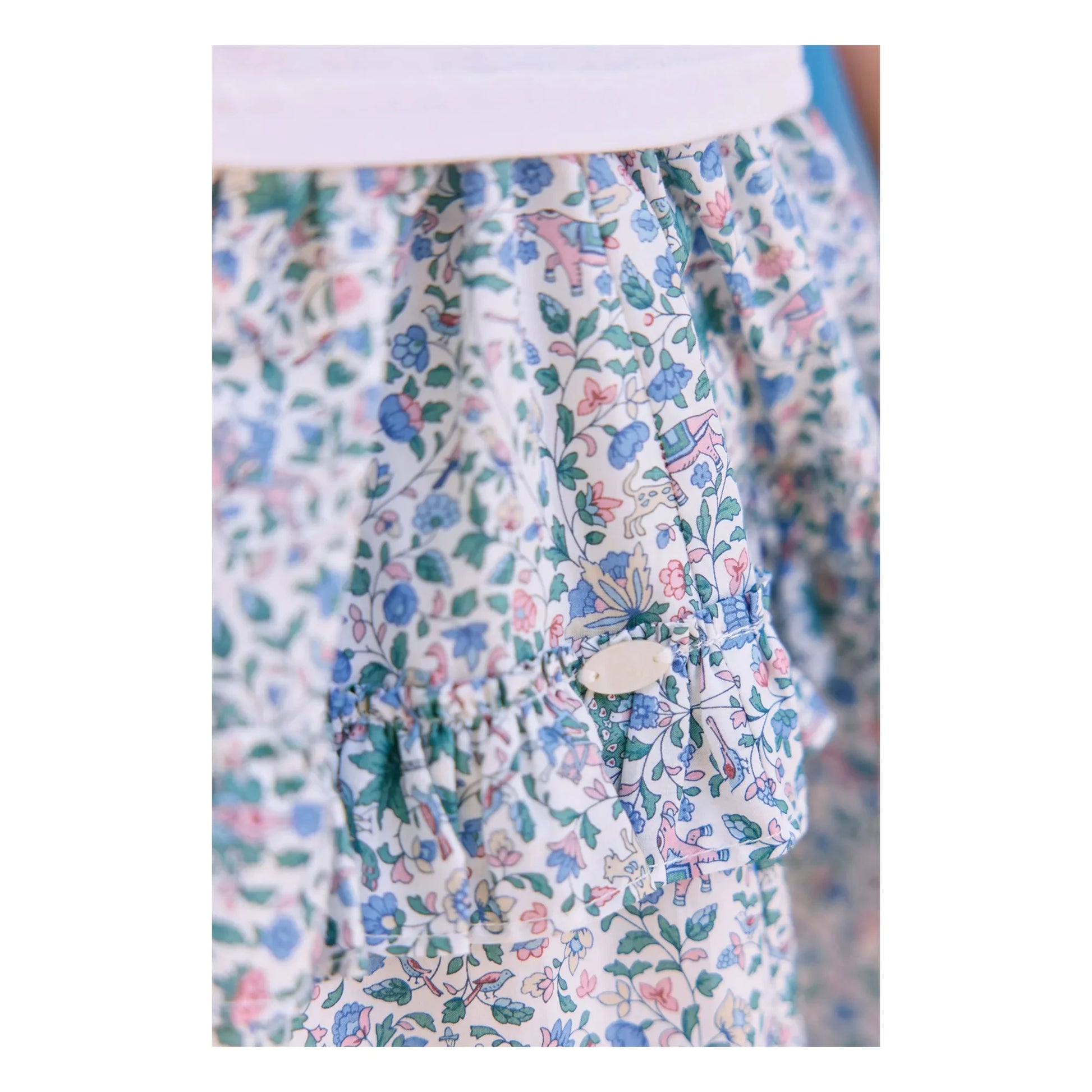 Tartine et Chocolat - Liberty Ruffle Skirt | White
