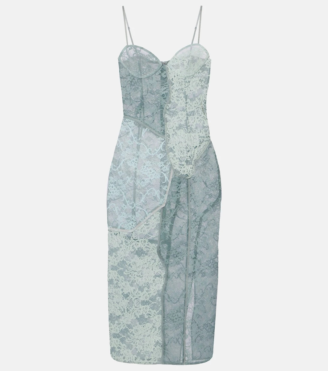 Acne Studios - Paneled cotton-blend lace midi dress
