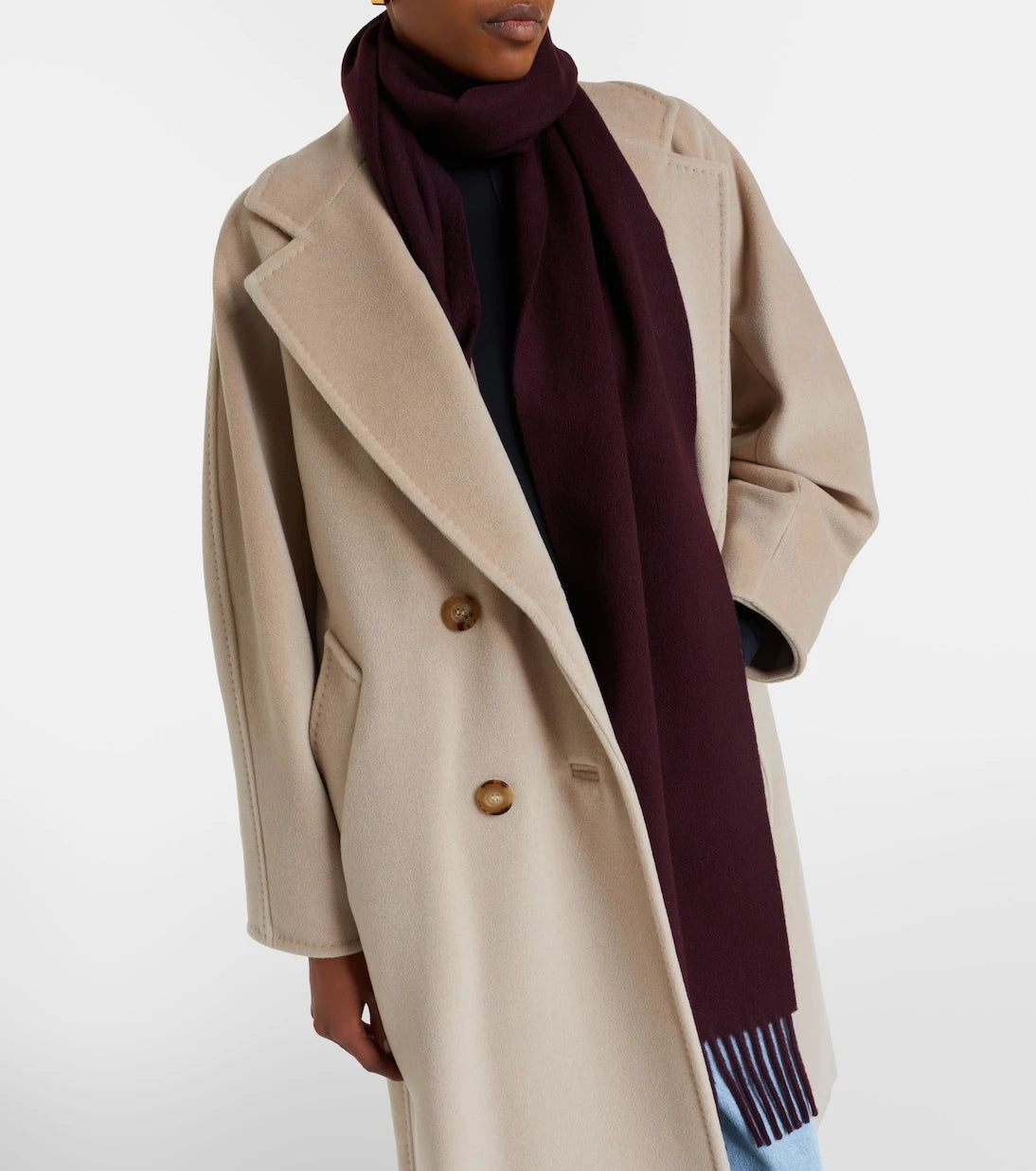 Max Mara - Logo wool scarf
