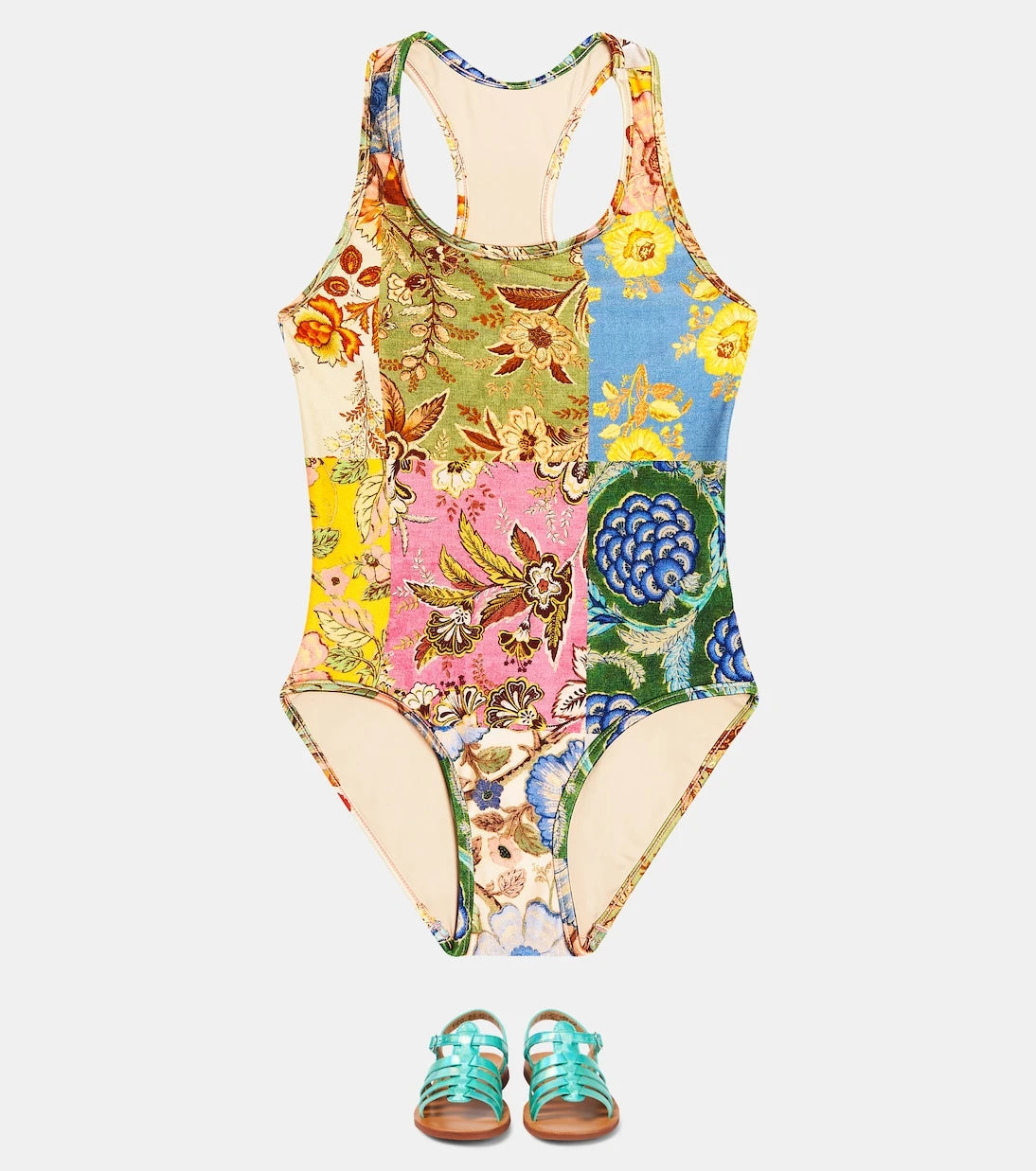 Zimmermann Kids - Junie floral racerback swimsuit