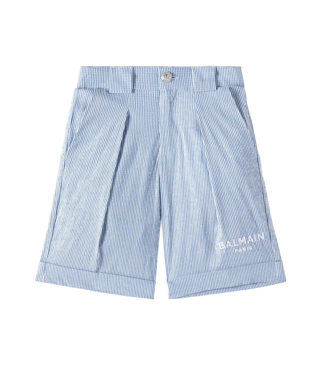 Balmain Kids - Logo cotton-blend Bermuda shorts