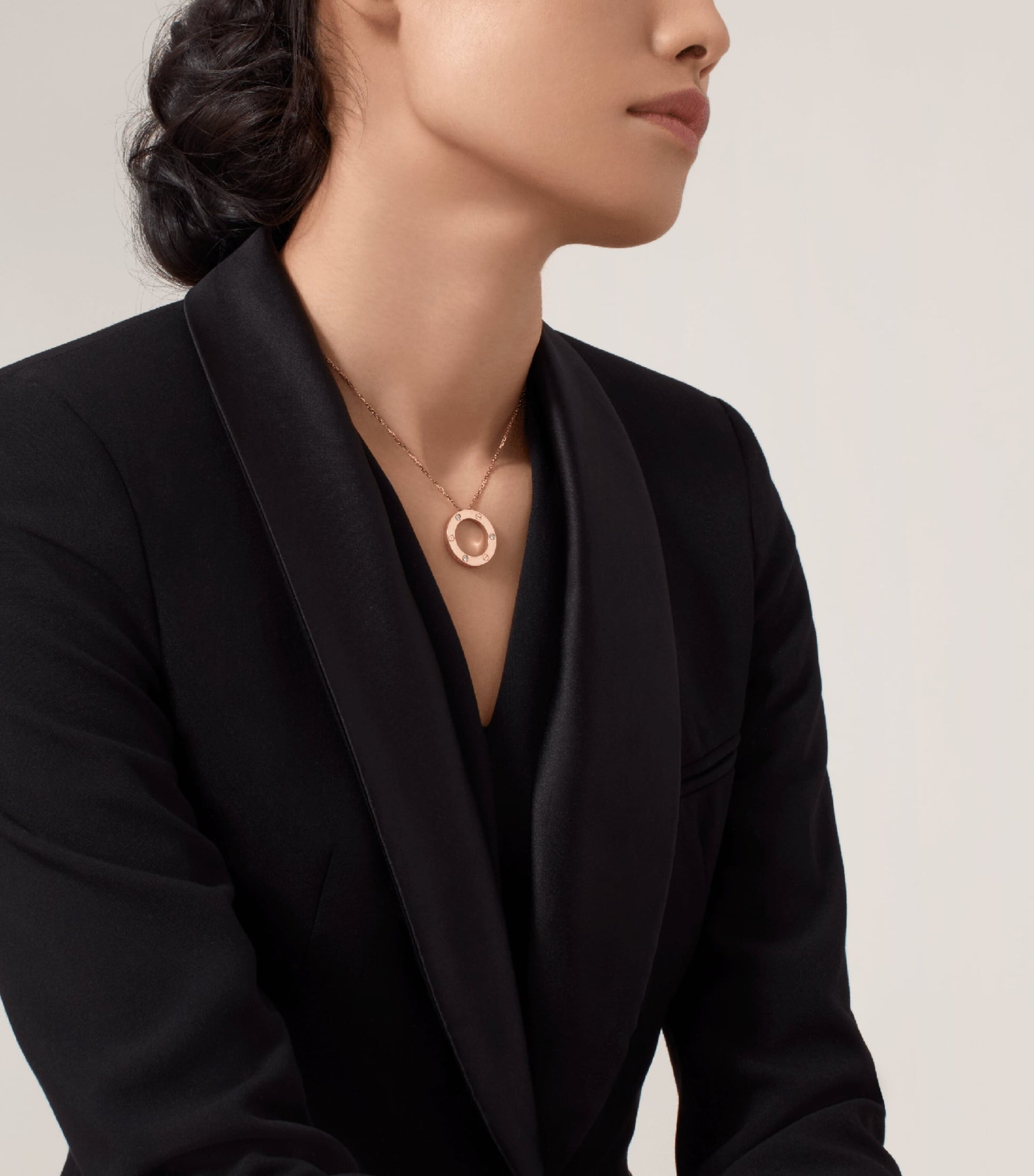 Cartier Rose Gold and Diamond LOVE Necklace