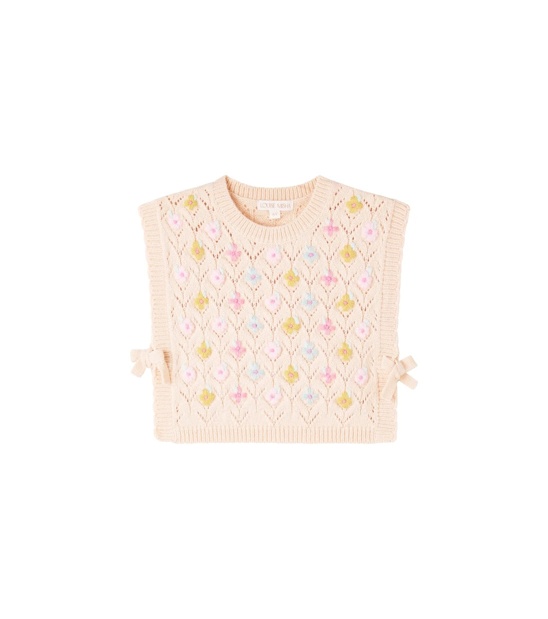 Louise Misha - Yuliya open-knit floral top