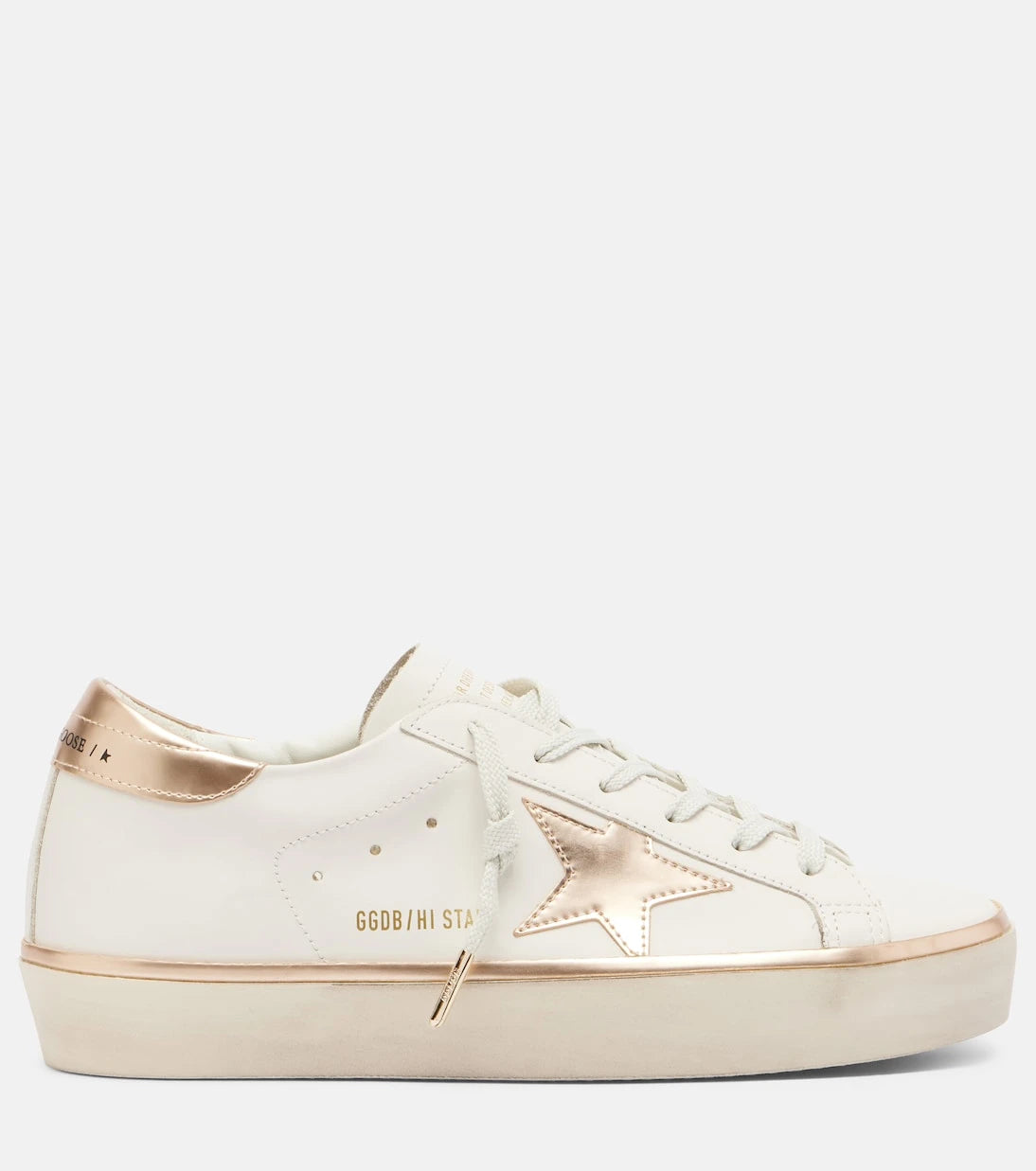 Golden Goose - أحذية رياضية هاي ستار جلدية