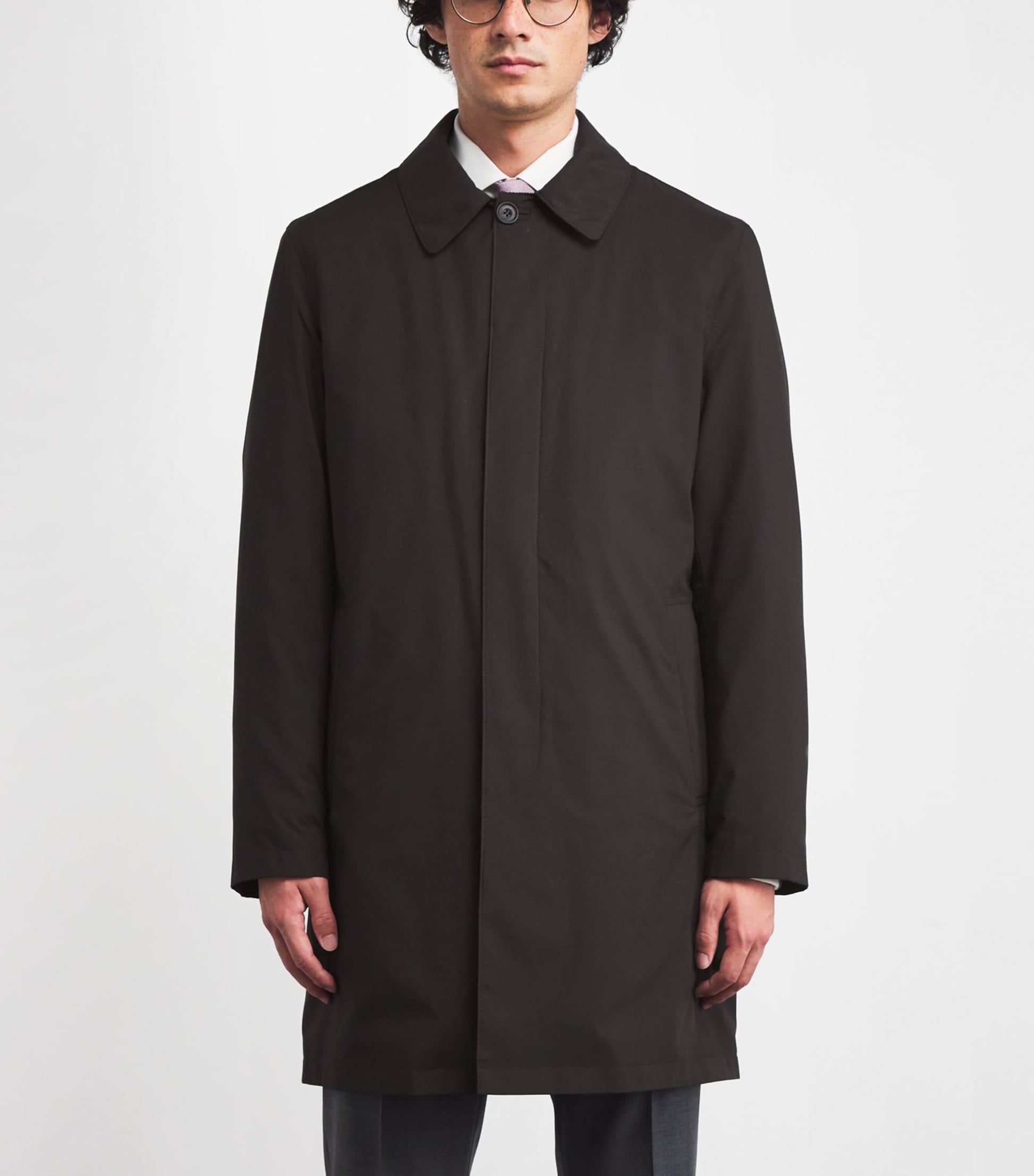 Brown Water-Resistant Overcoat