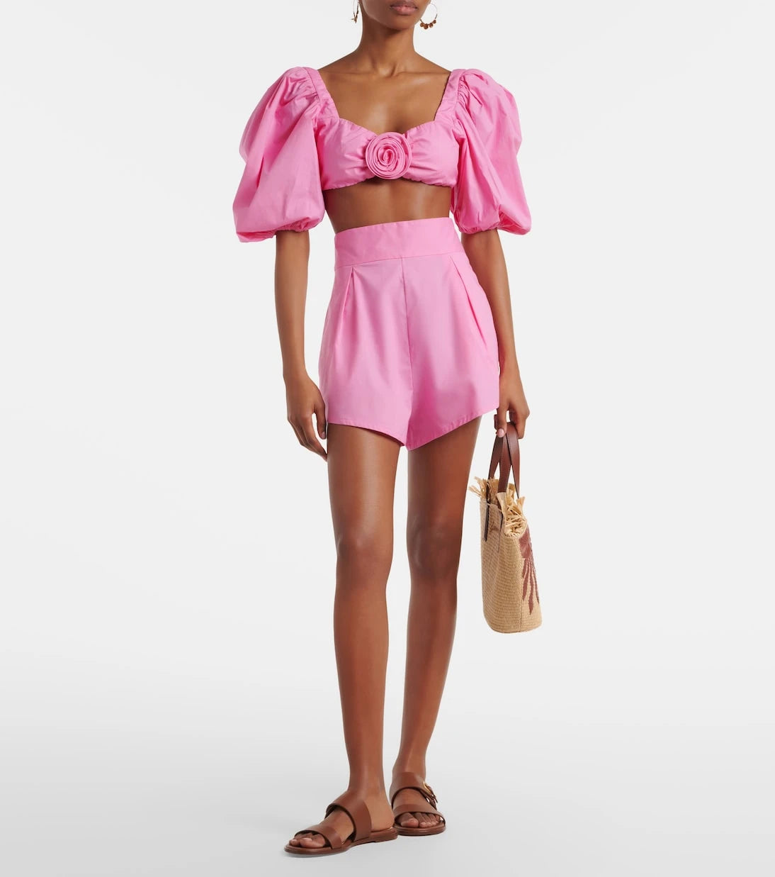 Adriana Degreas - Cotton wide-leg shorts